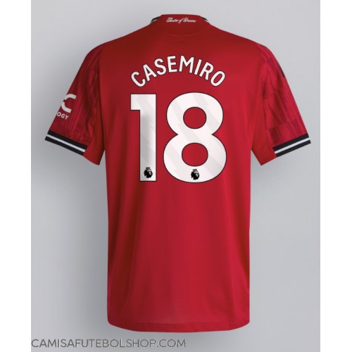 Camisa de time de futebol Manchester United Casemiro #18 Replicas 1º Equipamento 2025-26 Manga Curta Camisa de time de futebol Manchester United Casemiro #18 Replicas 1º Equipamento 2025-26 Manga Curta
